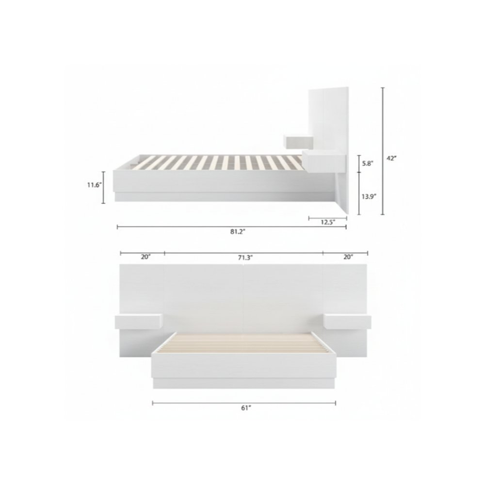 Milano 4-Piece Platform Bedroom Set