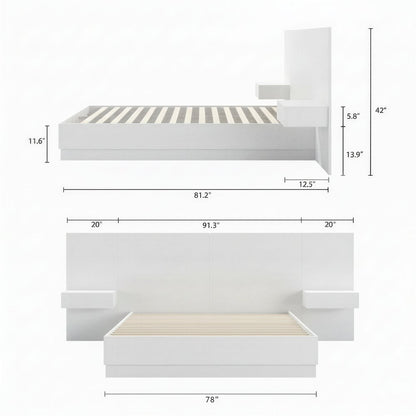 Milano 4-Piece Platform Bedroom Set King