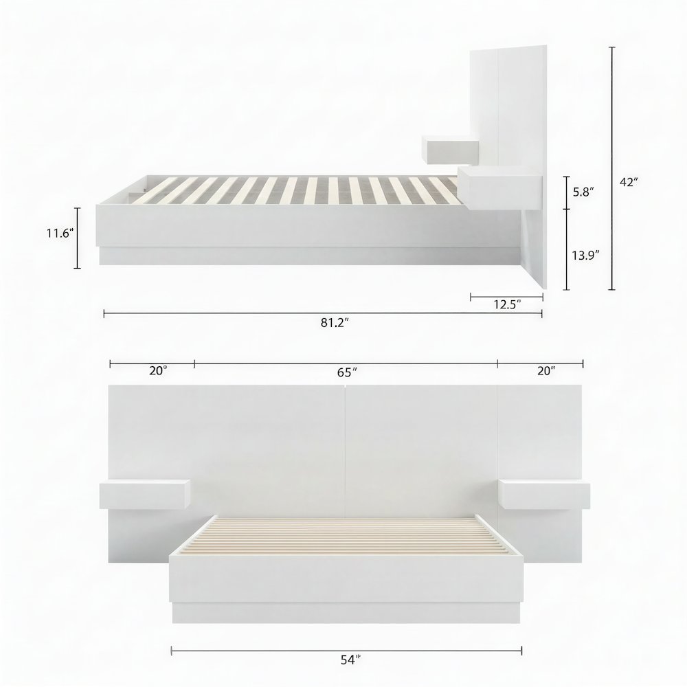 Milano 4-Piece Platform Bedroom Set