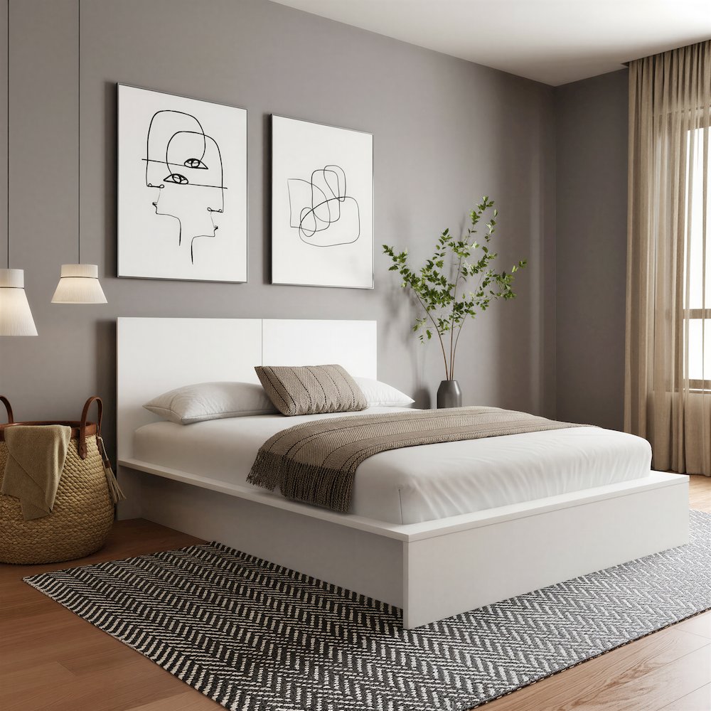 James Platform Bed with Headboard