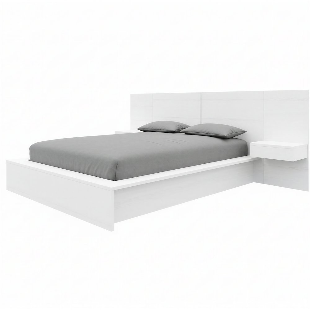 James 4-Piece Bedroom Set With Floating Nightstands