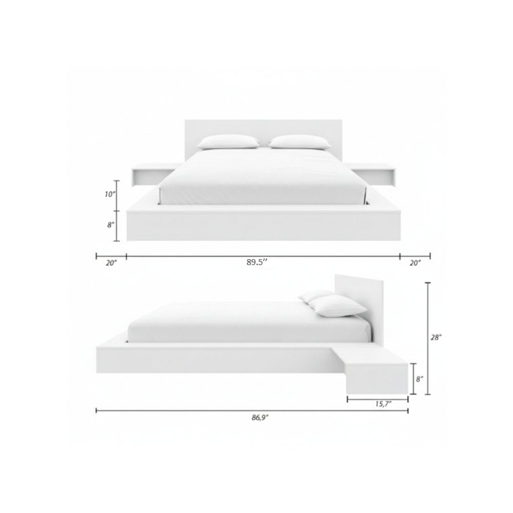 Kanso 4-Piece Low Platform Bedroom set