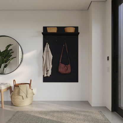 Porto Entryway Wall-Mounted Coat Rack with Shelf