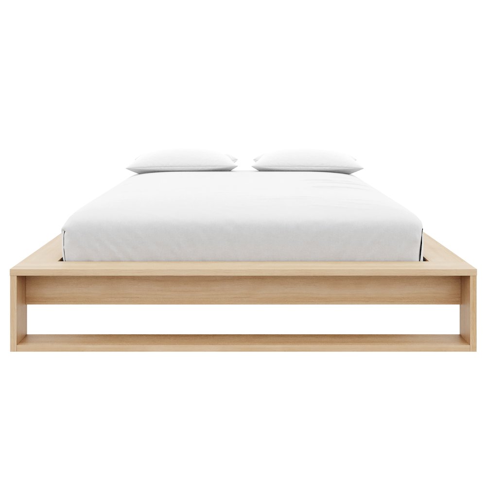 Lido Platform Bed with Slats Natural Blonde Oak Color