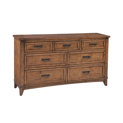 Oakdale 7-Drawer Dresser - Honey Oak