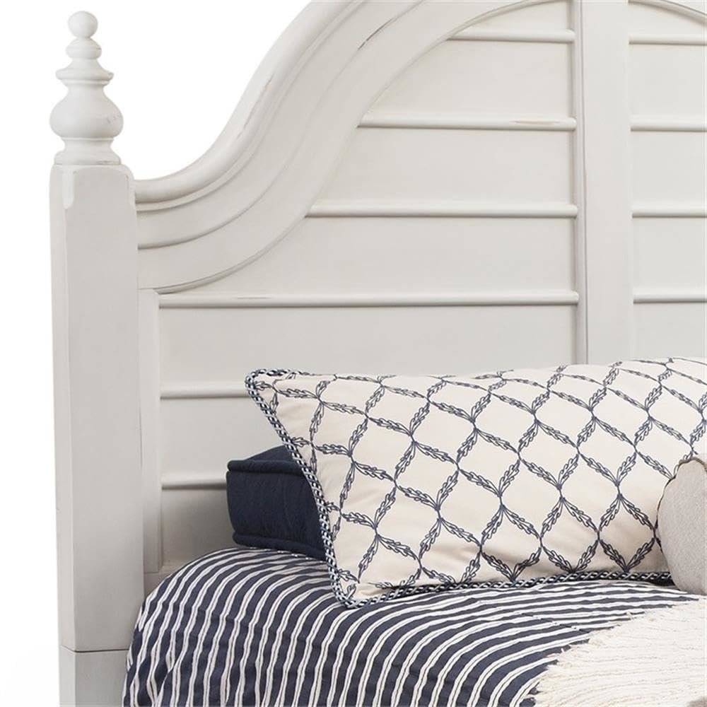 Rodanthe 6/6 Poster Headboard - Dove White