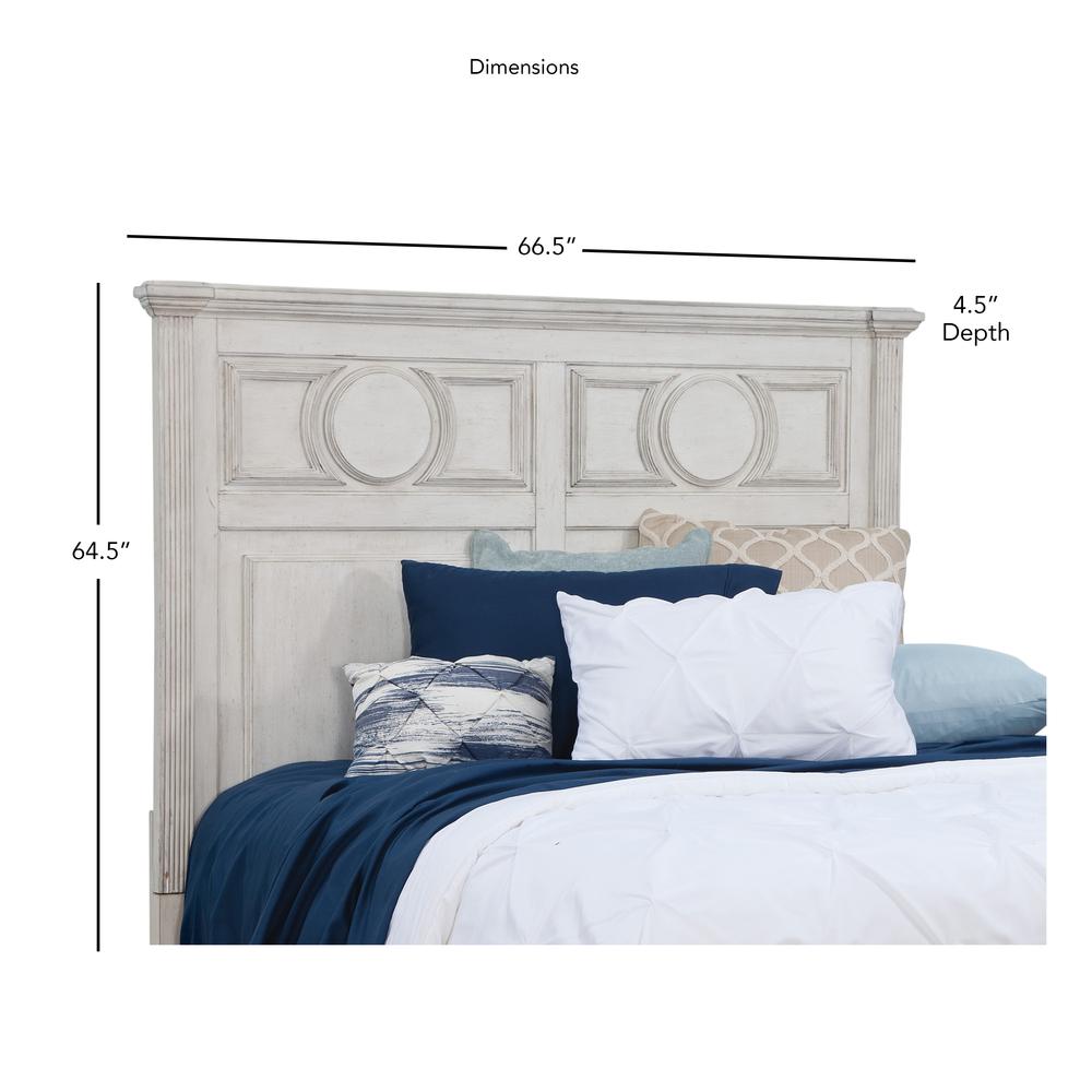 Brighten 5/0 Panel Headboard - Antique White