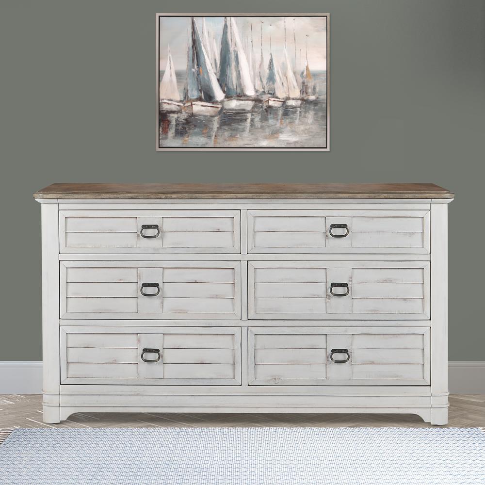 Meadowbrook Dresser - Whitewash - Sand Top