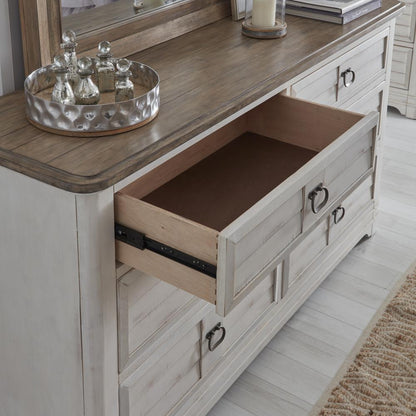 Meadowbrook Dresser - Whitewash - Sand Top