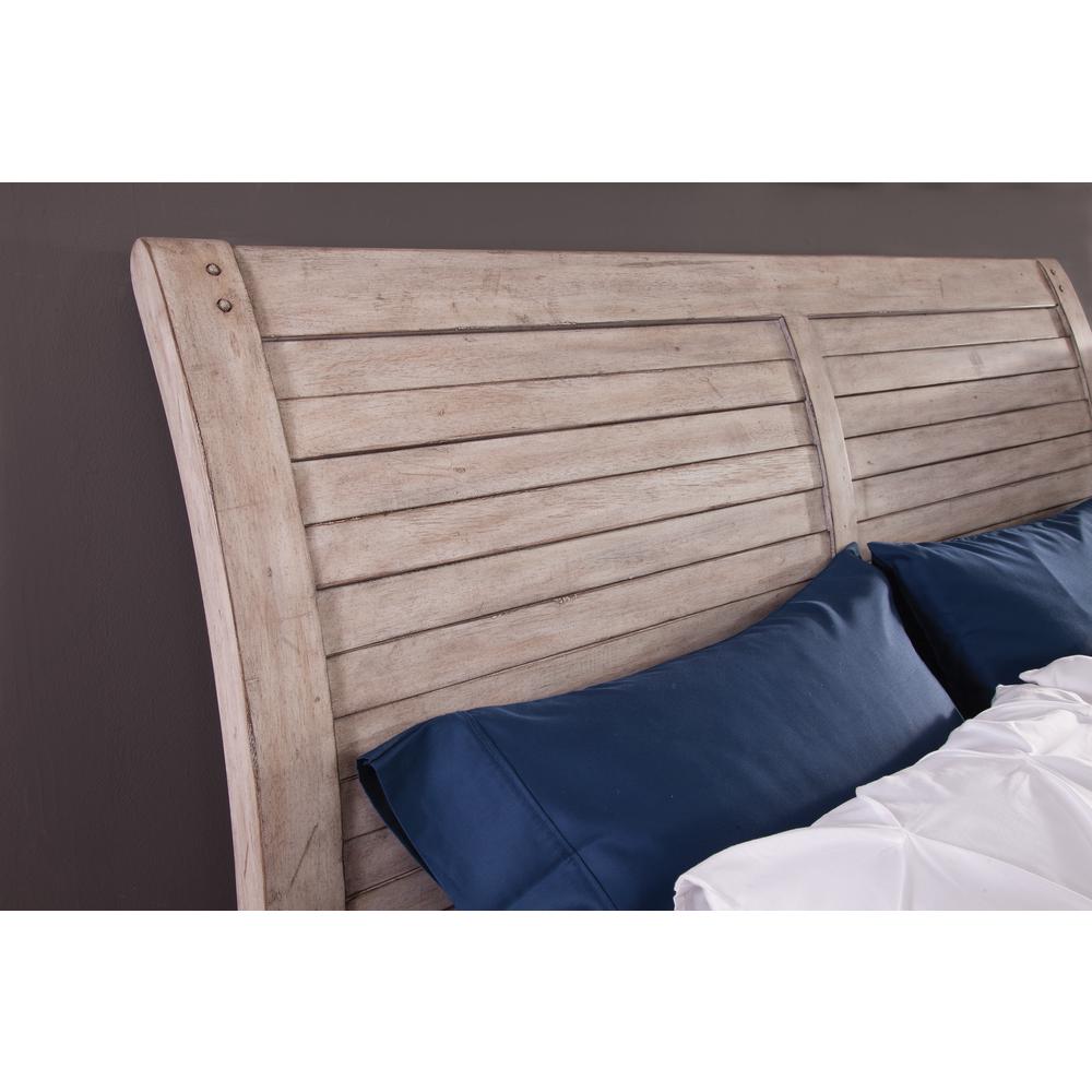 Aurora Sleigh 6/6 Headboard - Whitewash