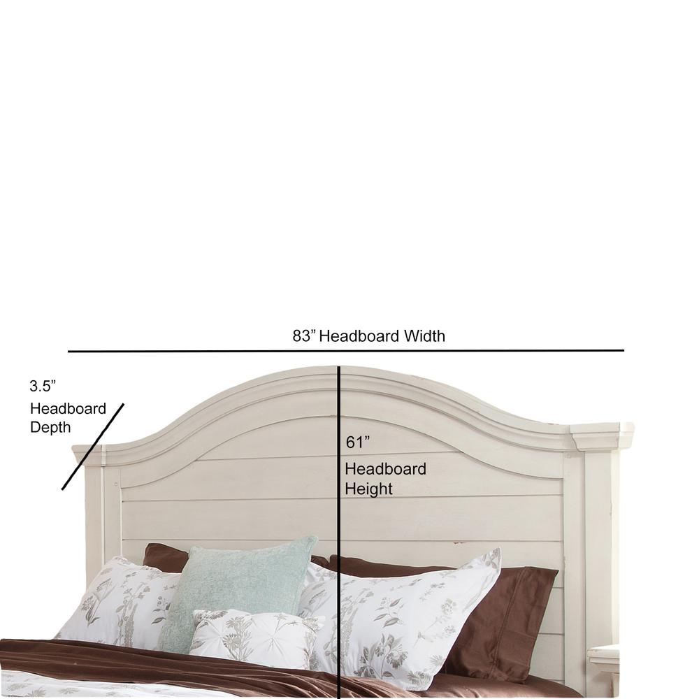Stonebrook 6/6 Panel Headboard - Distressed Antique White
