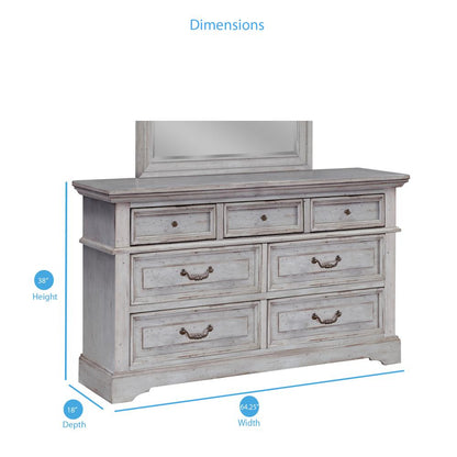 Stonebrook Dresser - Light Distressed Antique Gray