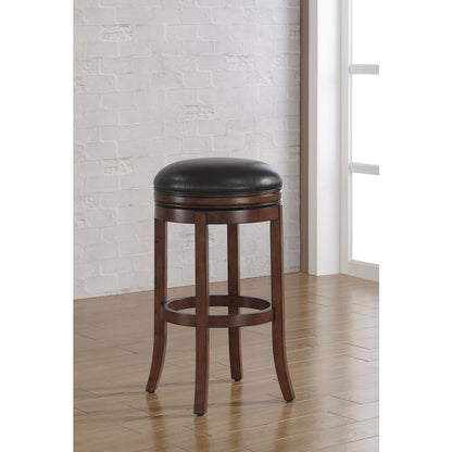 Stella 26" Backless Swivel Stool - Medium Walnut