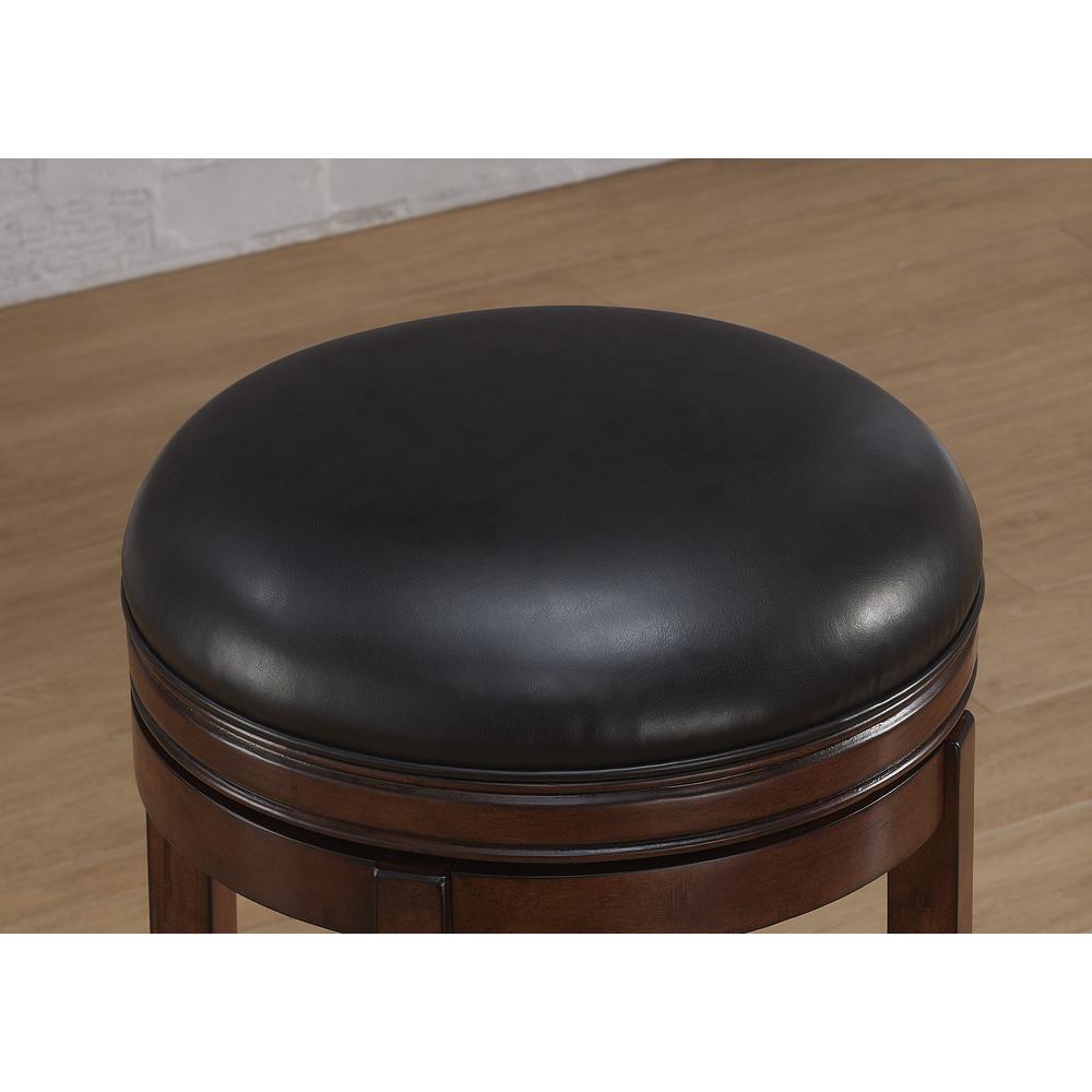 Stella 34" Backless Swivel Stool - Medium Walnut
