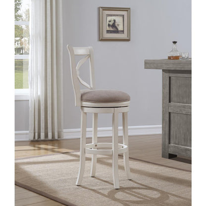 Accera 26" Swivel Stool - Distressed Antique White