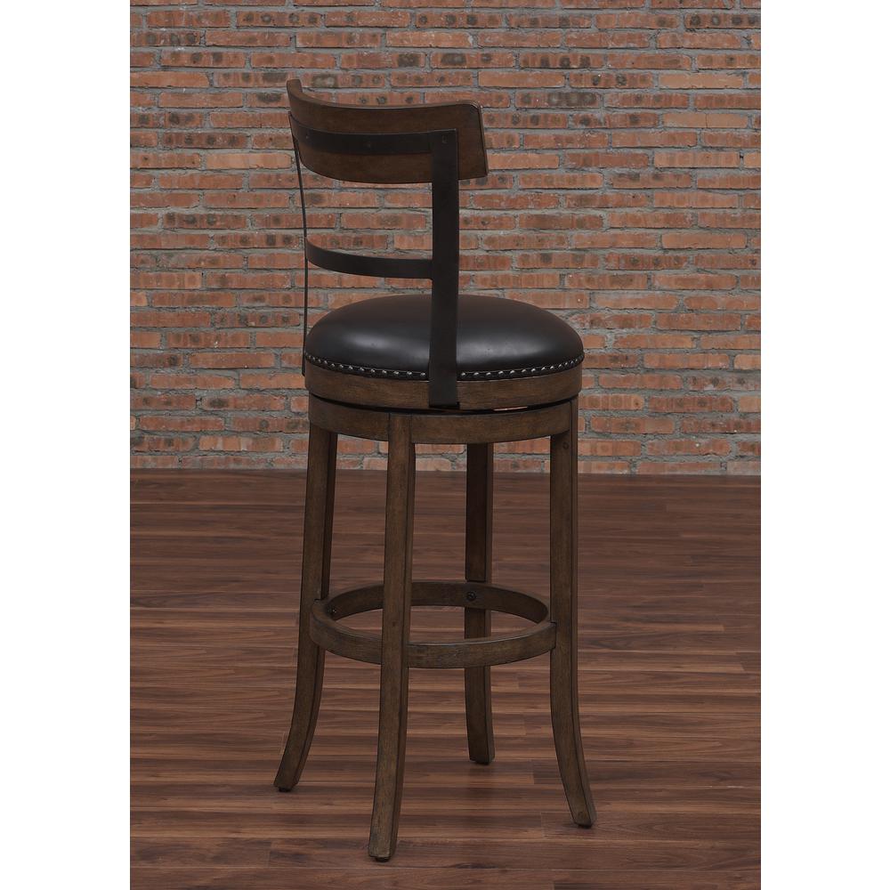 Taranto 34" Bar Swivel Stool - Washed Brown