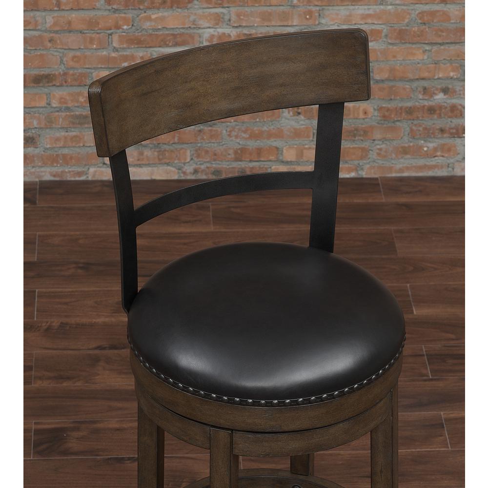 Taranto 34" Bar Swivel Stool - Washed Brown
