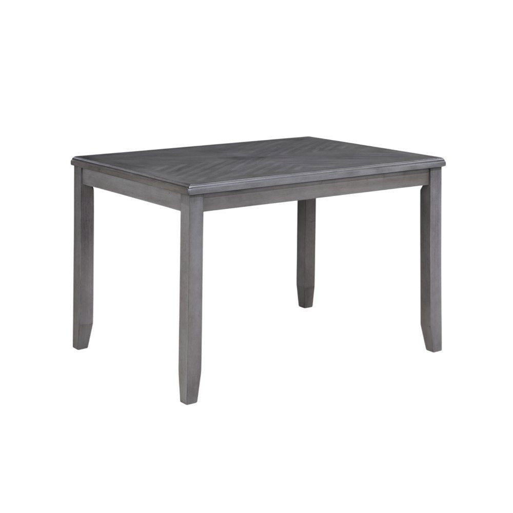 Gia 5-Piece 48" Wood Rectangular Dining Set with 4 Chairs in Gray