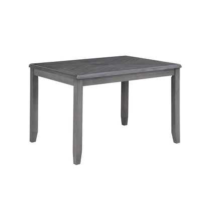 Gia 5-Piece 48" Wood Rectangular Dining Set with 4 Chairs in Gray