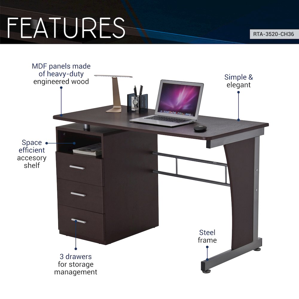 Computer Desk with Ample Storage