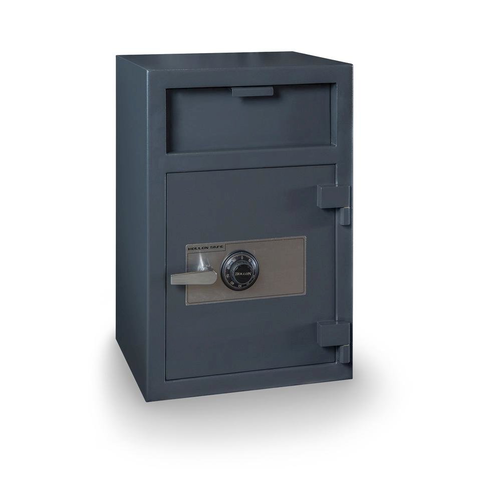 Depository Safe with inner locking department Gray