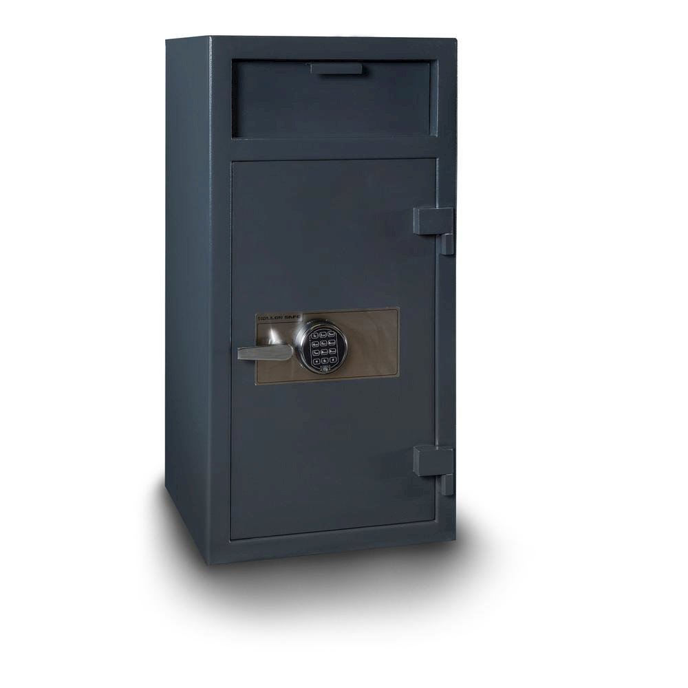 Depository Safe with inner locking department Gray