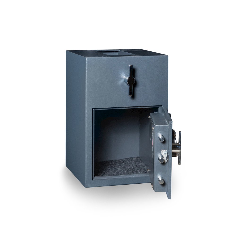 Rotary Hopper Depository Safe Gray