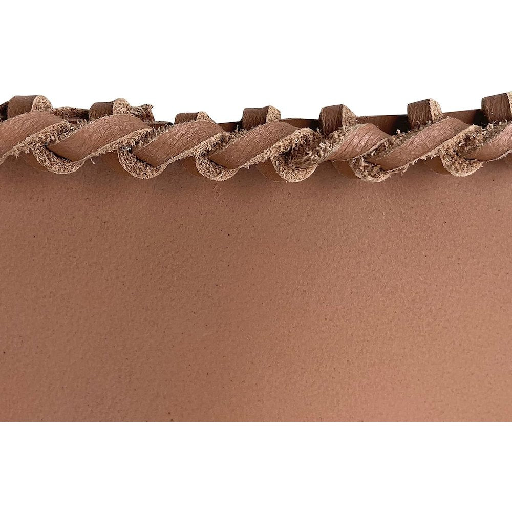 AmeriHome Genuine Leather Butterfly Chair - Light Tan