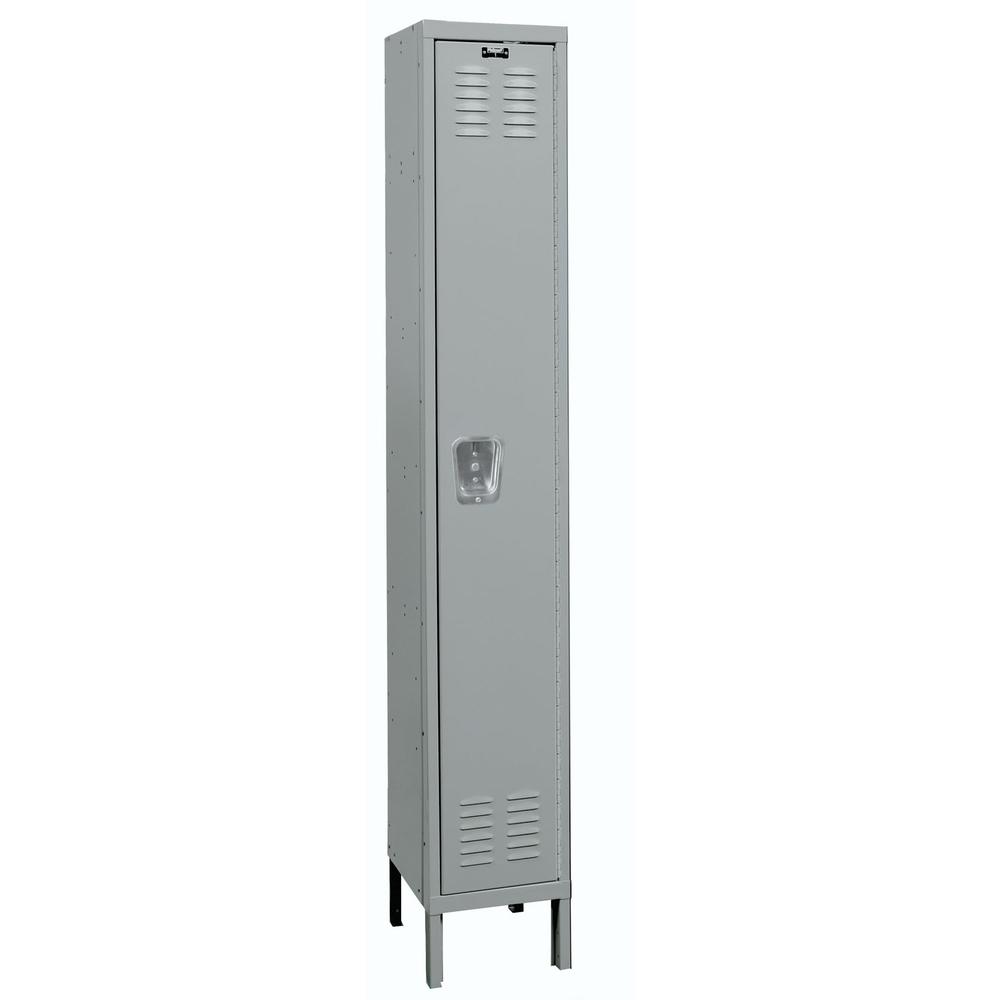 Hallowell Premium Locker, 725 Dark Gray, Single Tier, 1-Wide, Assembled