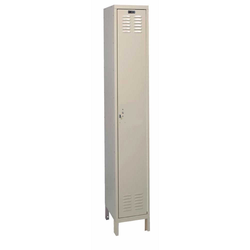 Hallowell Value Max Locker, 729 Tan, Single Tier, 1-Wide, Knock-Down