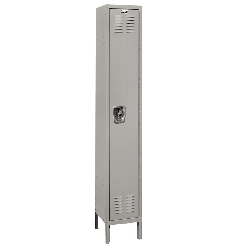 Hallowell ReadyBuilt Locker, 711 Light Gray, Single Tier, 1-Wide, Assembled