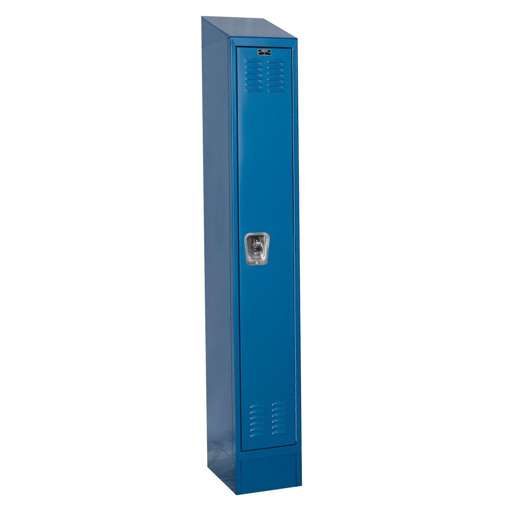 Hallowell ReadyBuilt II Locker, 707 Marine Blue, Single Tier, 1-Wide, Assembled