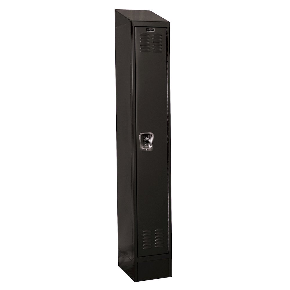 Hallowell ReadyBuilt II Locker, 708 Black, Single Tier, 1-Wide, Assembled