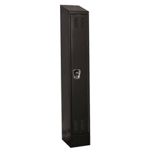 Hallowell ReadyBuilt II Locker, 708 Black, Single Tier, 1-Wide, Assembled