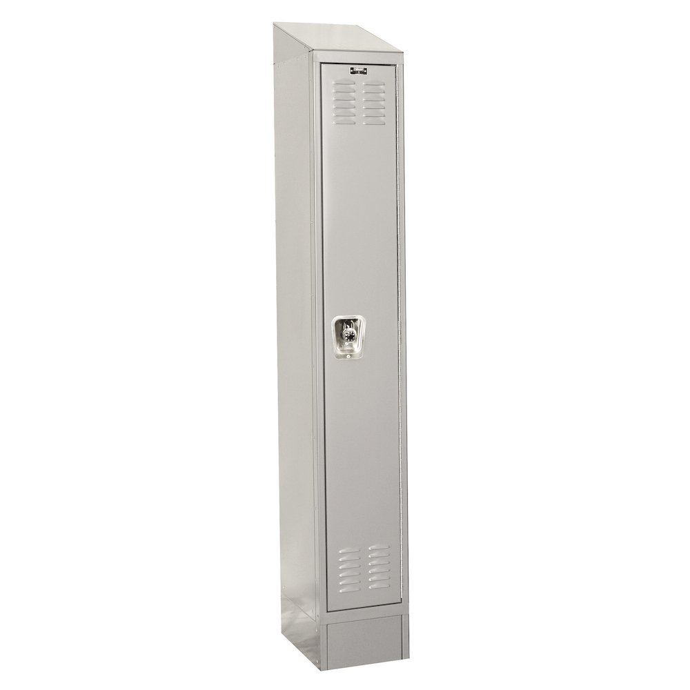 Hallowell ReadyBuilt II Locker, 711 Light Gray, Single Tier, 1-Wide, Assembled