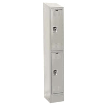 Hallowell ReadyBuilt II Locker, 711 Light Gray, Double Tier, 1-Wide, Assembled