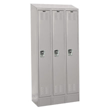 Hallowell ReadyBuilt II Locker, 711 Light Gray, Single Tier, 3-Wide, Assembled