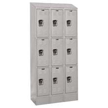 Hallowell ReadyBuilt II Locker, 711 Light Gray, Triple Tier, 3-Wide, Assembled