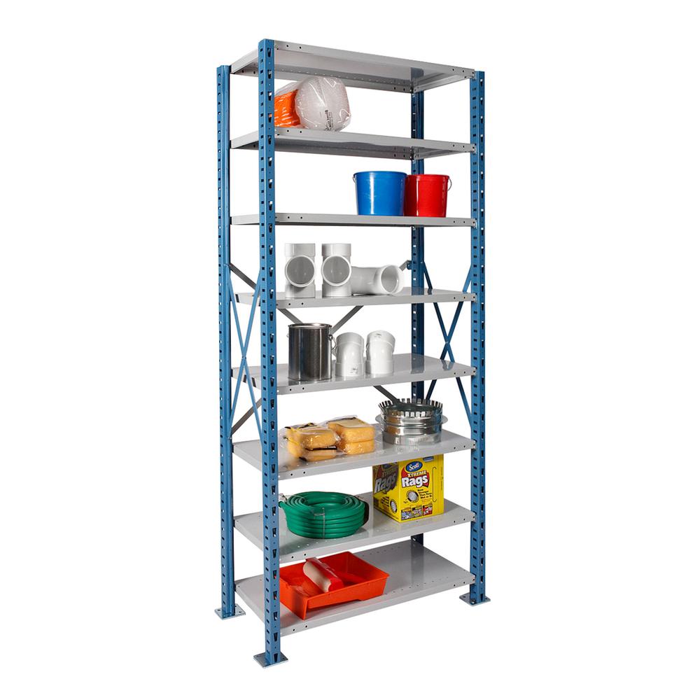 Hallowell H-Post High Capacity Shelving 707 Marine Blue Posts Side Sway Braces
