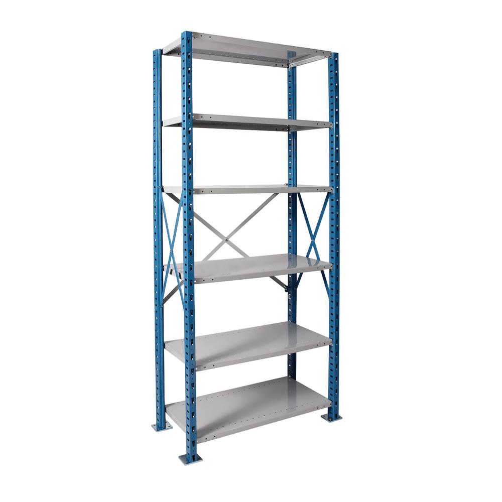 Hallowell H-Post High Capacity Shelving 707 Marine Blue Posts Side Sway Braces