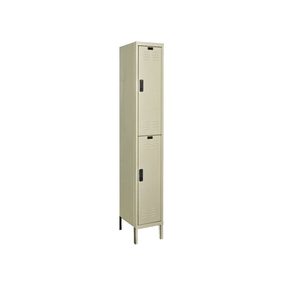 Hallowell DigiTech Electronic Locker, 729 Tan, Double Tier, 1-Wide, Assembled