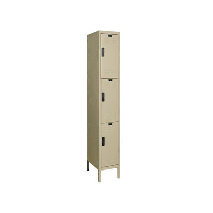 Hallowell DigiTech Electronic Locker, 729 Tan, Triple Tier, 1-Wide, Assembled