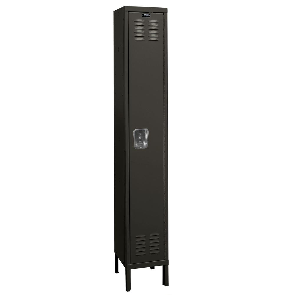 Hallowell Premium Locker, 708 Black, Single Tier, 1-Wide, Assembled