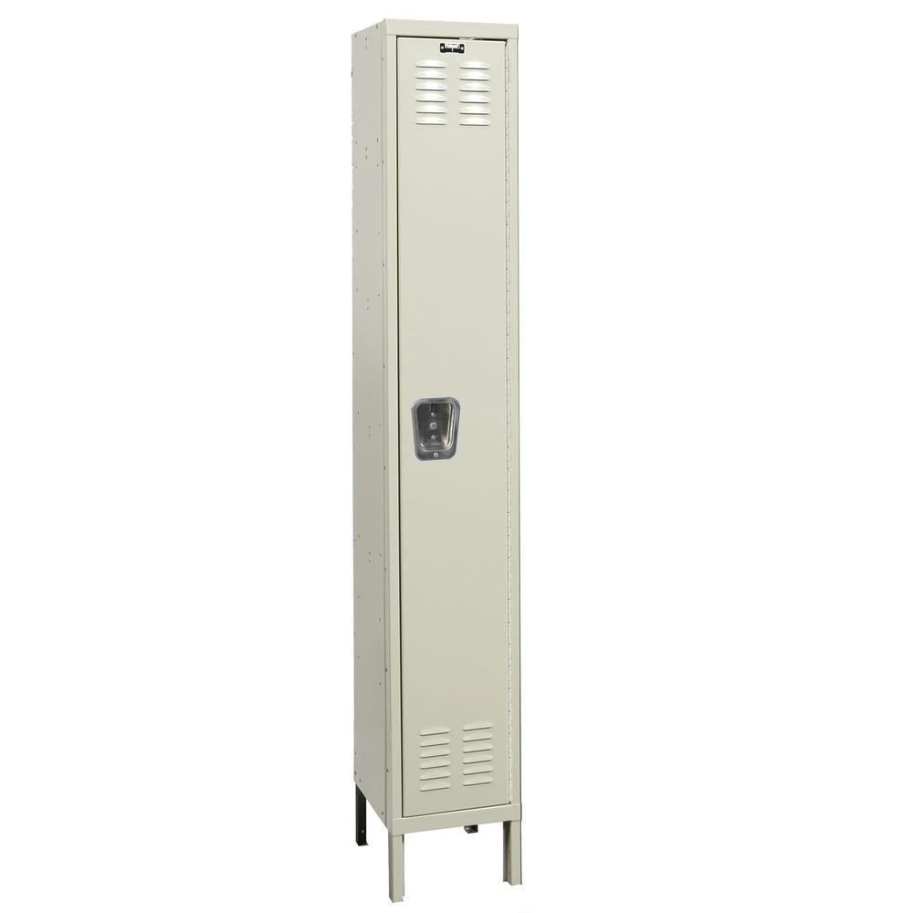 Hallowell Premium Locker, 729 Tan, Single Tier, 1-Wide, Knock-Down