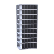 Hallowell Hi-Tech Metal Bin Shelving 36"W x 24"D x 87"H 725 Dark Gray  Add-on Unit (48) 6"W x 9"H, (6) 6"W x 12"H Bins