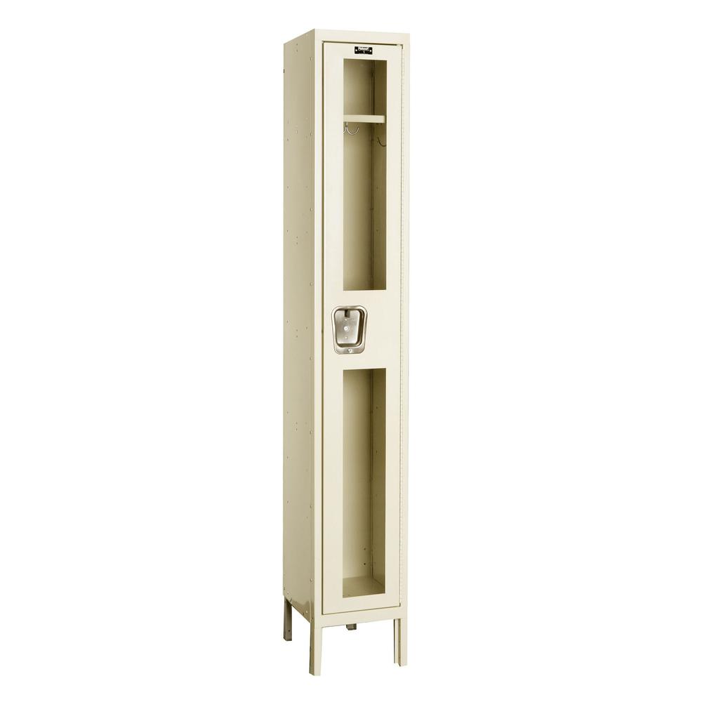 Hallowell Safety-View Locker, 729 Tan, Single Tier, 1-Wide, Assembled