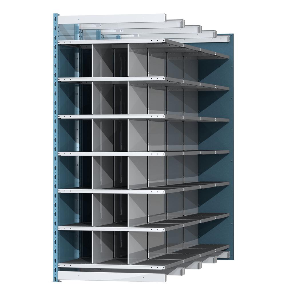 Hallowell Deep Bin Shelving 707 Marine Blue Posts Sides