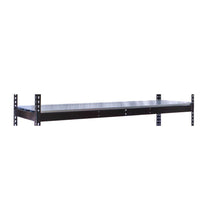 Rivetwell, Double Rivet Boltless Shelving with Center Support 48"W x 18"D 708 Midnight Ebony 1 Level  Includes EZ Deck Decking