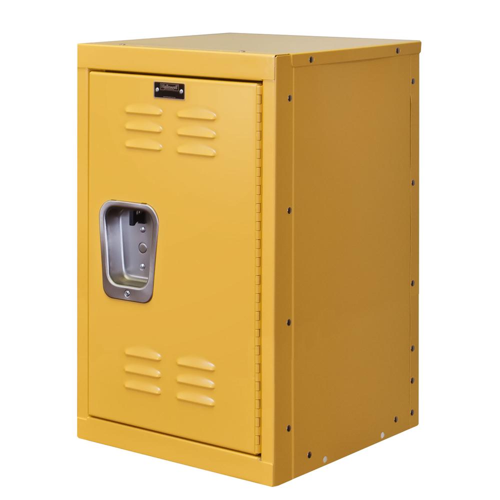 Hallowell Kid Mini Locker, 723 Trophy (yellow), Single Tier, 1-Wide, Knock-Down