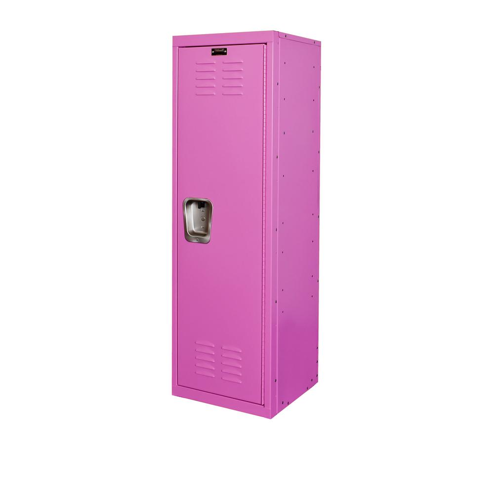 Hallowell Kid Locker, 1133 Bubble Gum (pink), Single Tier, 1-Wide, Knock-Down
